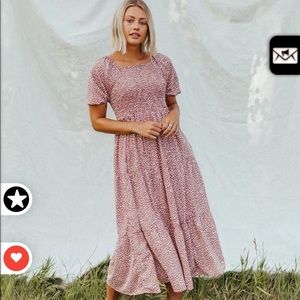 Roolee Pink Midi Dress